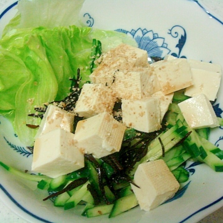 ひじきと豆腐のポンサラダ